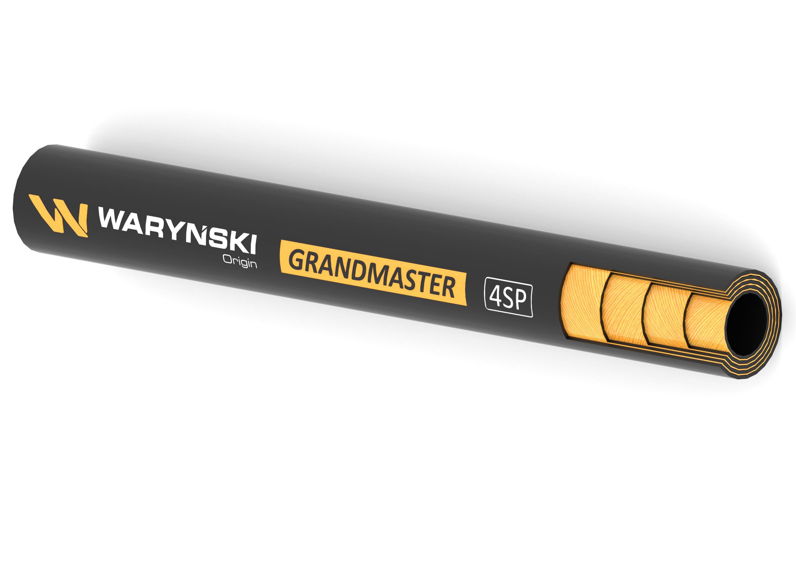 Wąż hydrauliczny do zakuwania GRANDMASTER 4SP DN10 4-oplotowy 445 Bar Waryński (sprzedawany po 20m)