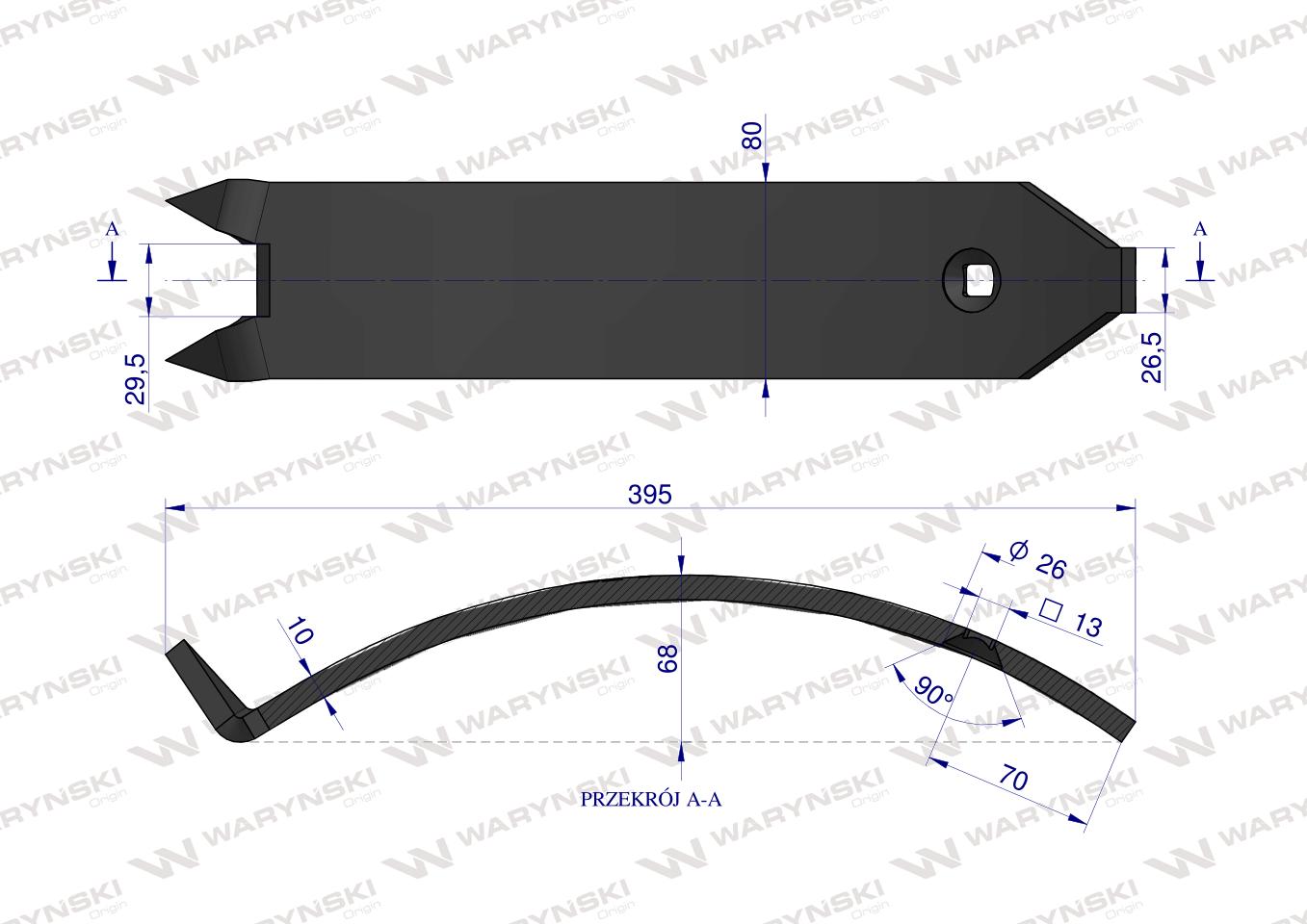 Odkładnica środkowa zastosowanie Delta Flex Kongskilde stal borowa Waryński
