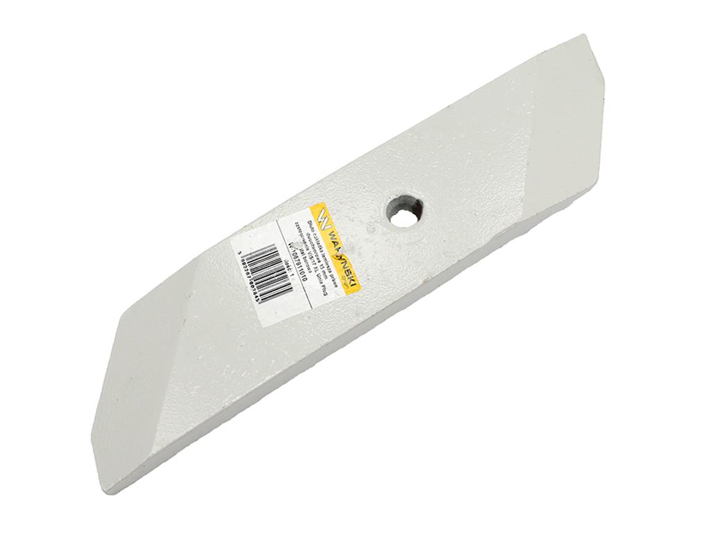 Dłuto nakładka lemiesza prawe dwuotworowe 15 mm zastosowanie VIS/17 XL Unia Pług stal borowa WARYŃSKI