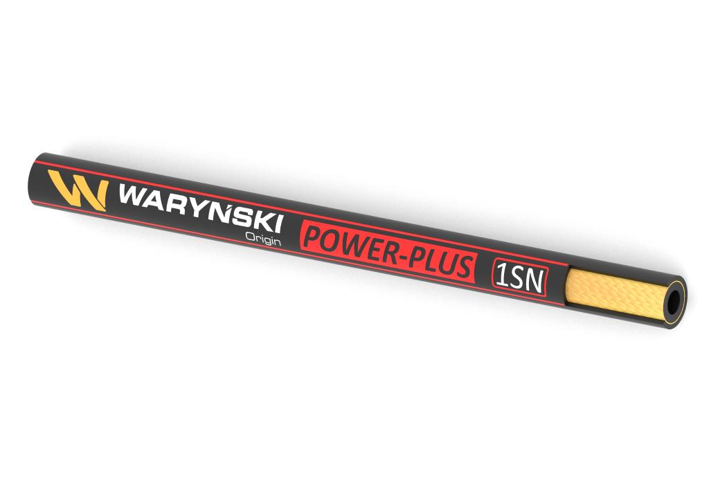 Wąż hydrauliczny do zakuwania POWER-PLUS Exceed EN 853 1SN DN12 1-oplotowy 210 Bar Waryński, (sprzedawane po 100)