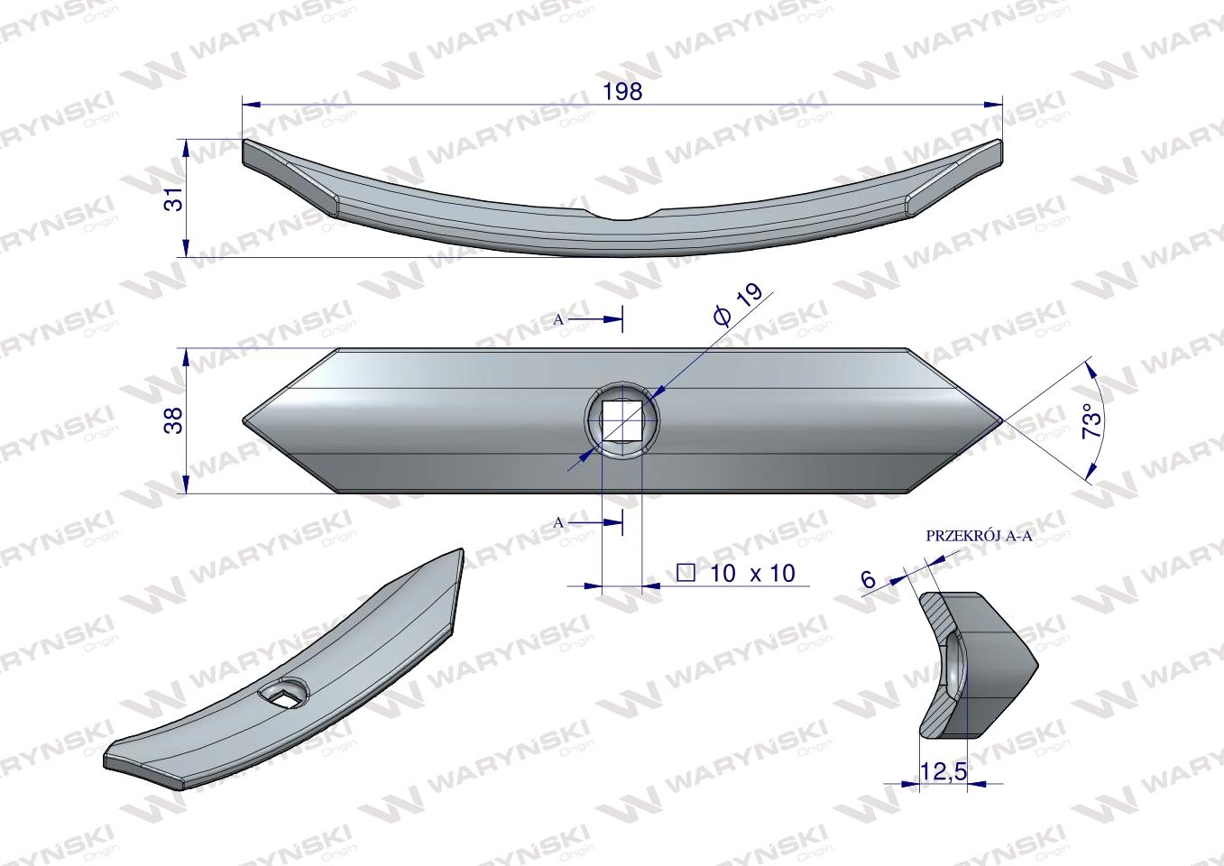 Redliczka 1-otworowa agregatu ze śrubą mal. proszkowo Waryński ( sprzedawane po 25 )