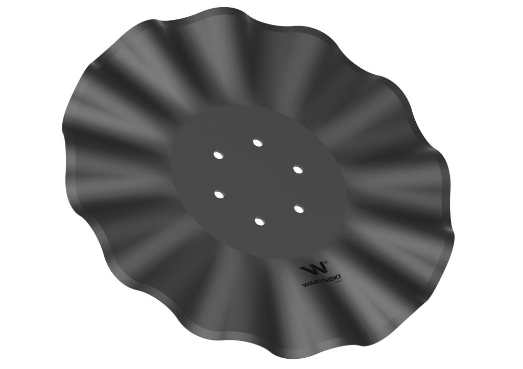 Talerz, prosty falowany 510 mocowanie 6/120 grubość 4,5 mm stal borowa, Waryński