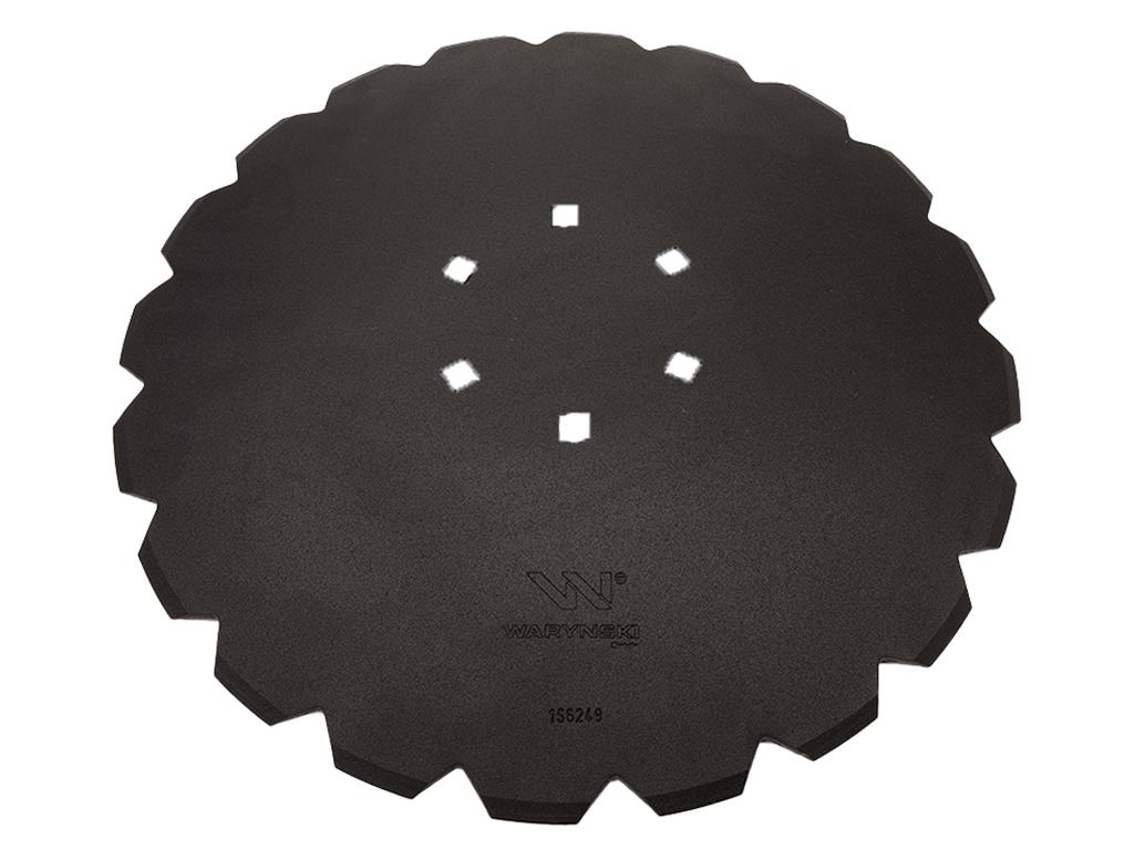 Talerz, uzębiony Z-20 fi 460 mocowanie 6/120 grubość 3,5 mm stal borowa prosta piasta, Tolmet, Waryński