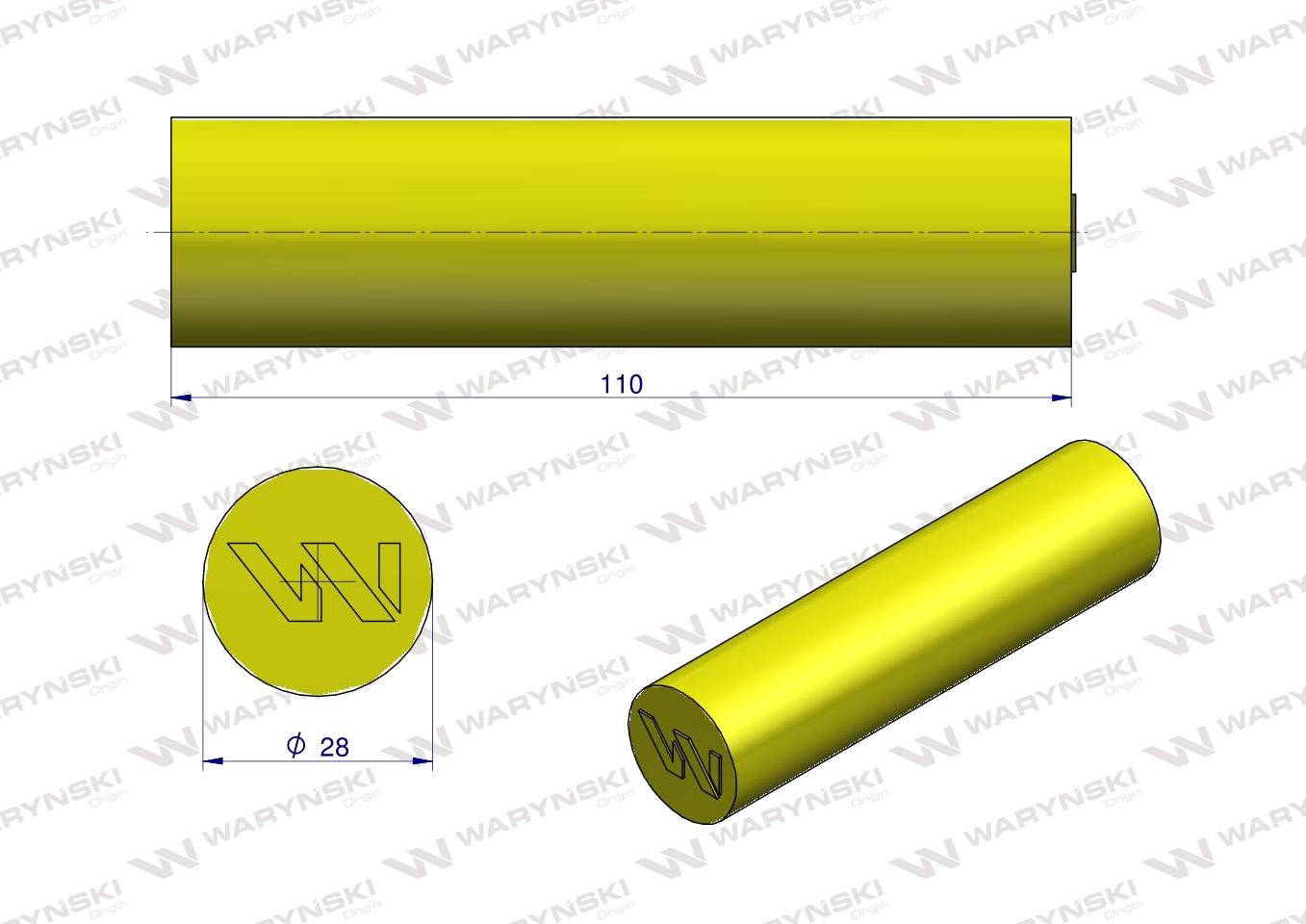 Amortyzator poliuretanowy walec 28x110 WARYŃSKI ( sprzedawane po 4 )