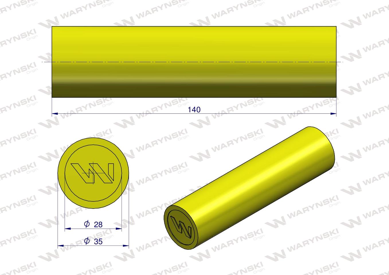 Amortyzator poliuretanowy walec 35x140 WARYŃSKI ( sprzedawane po 4 )
