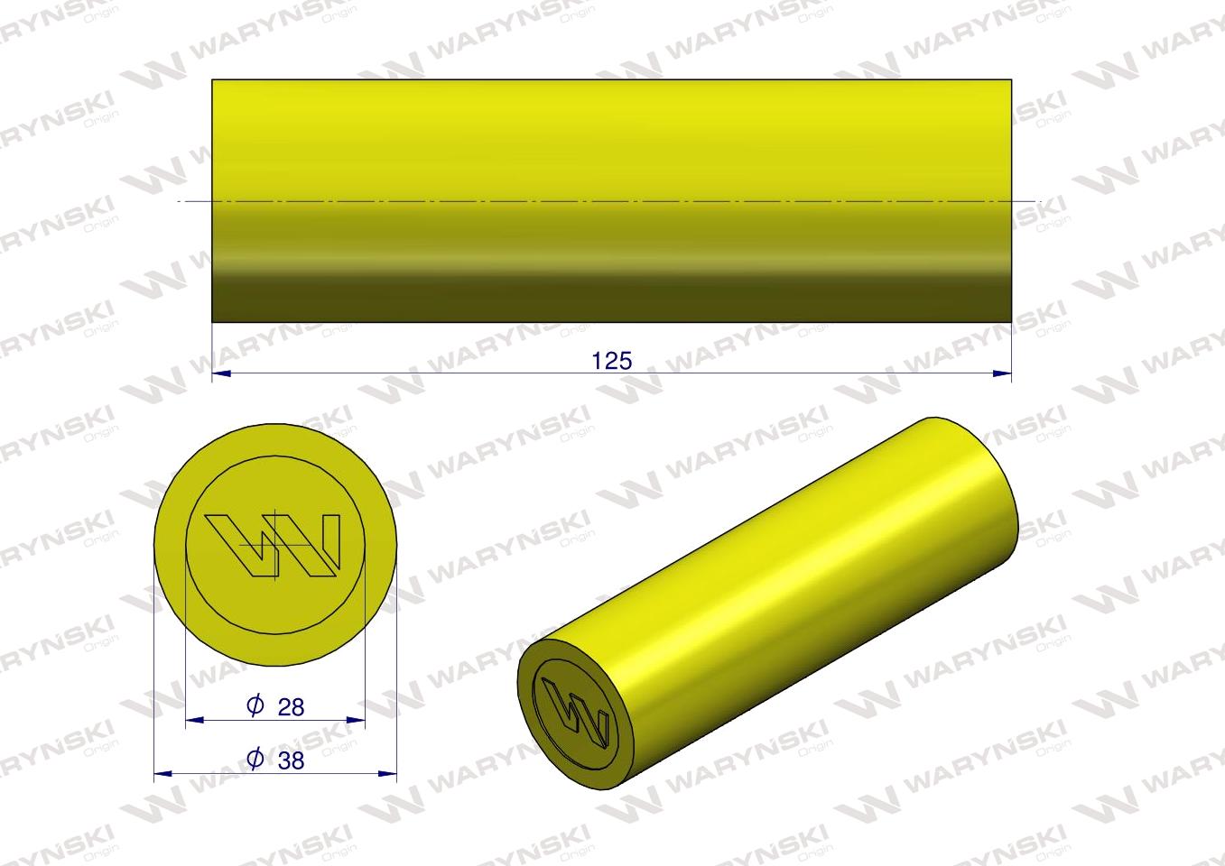 Amortyzator poliuretanowy walec 38x125 WARYŃSKI ( sprzedawane po 4 )