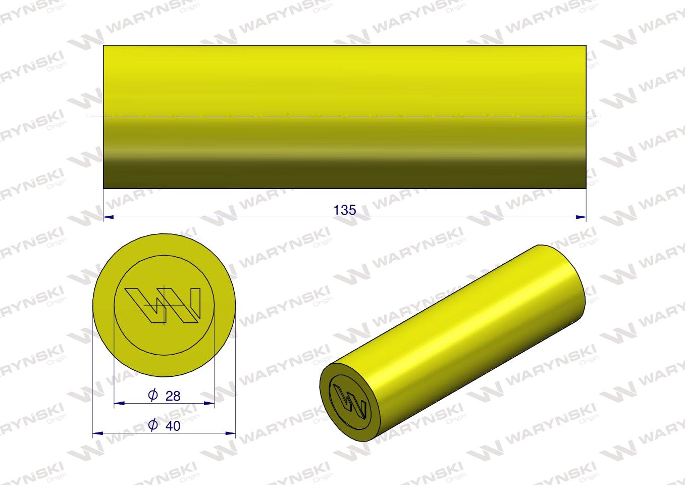 Amortyzator poliuretanowy walec 40x135 WARYŃSKI ( sprzedawane po 4 )