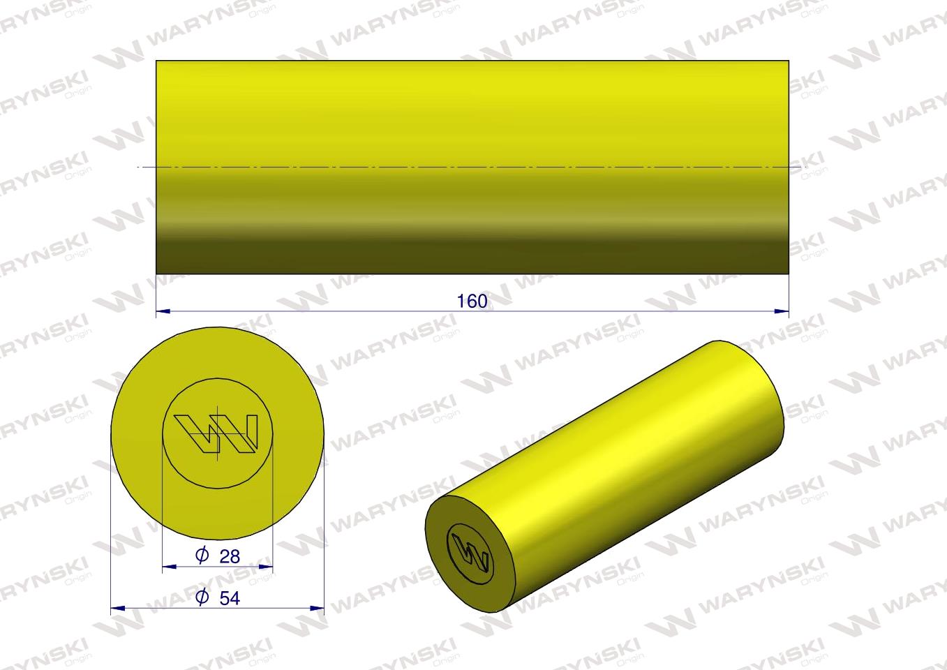 Amortyzator poliuretanowy walec 54x160 WARYŃSKI ( sprzedawane po 4 )