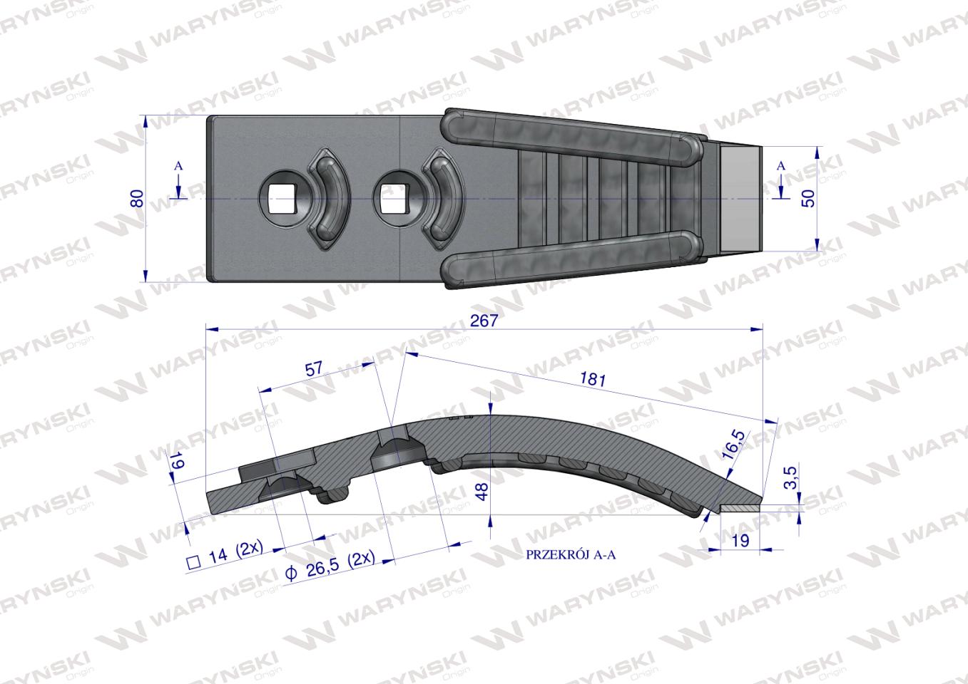 Redlica agregatu zastosowanie Horsch Terrano z węglikiem wolframu z dodatkowym napawaniem bocznym WARYŃSKI MAXX