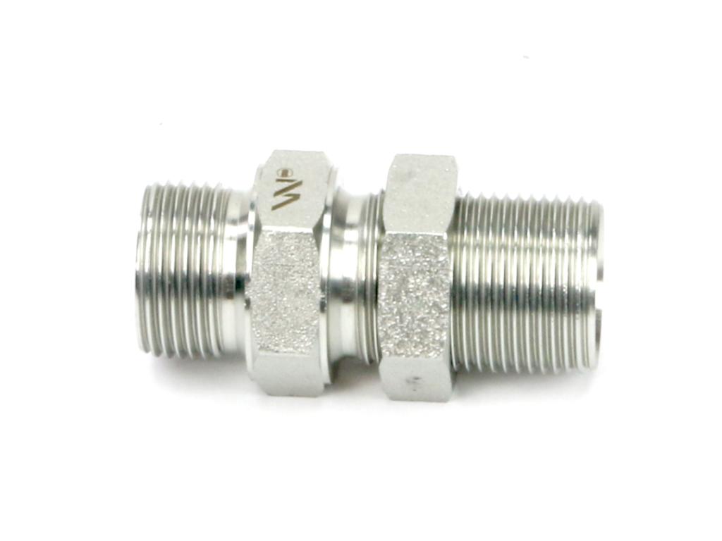 Złączka hydrauliczna calowa grodziowa BB 3/4" BSP z przeciwnakrętką (XSV) Waryński