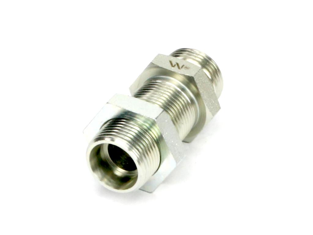 Złączka hydrauliczna metryczna grodziowa BB M22x1.5 15L z przeciwnakrętką (XSV) Waryński ( sprzedawane po 2 )