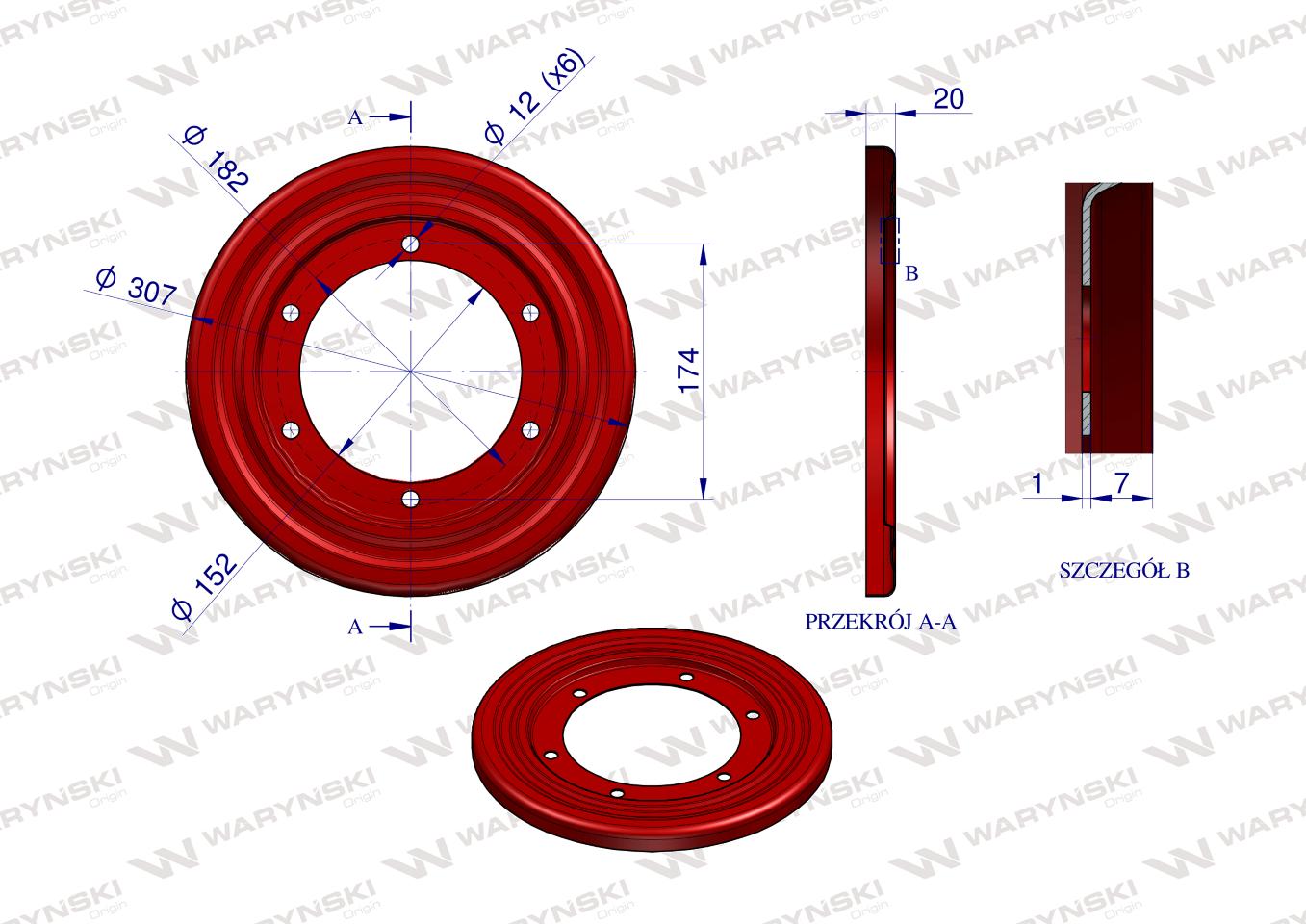 Pokrywa osłona bębna Kosiarka rotacyjna polska Waryński