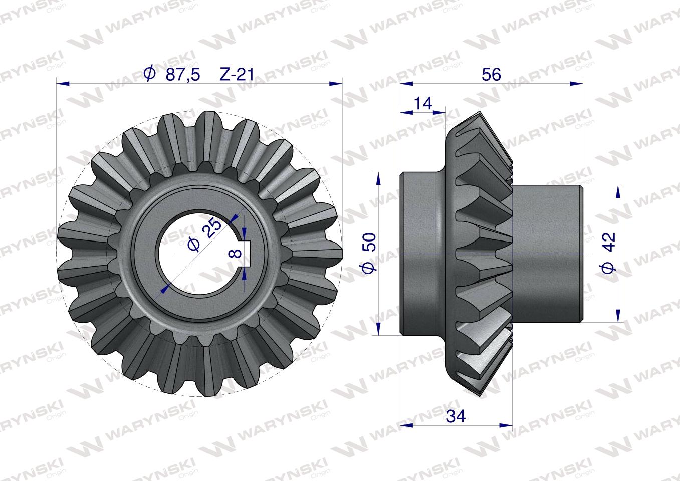 Koło stożkowe duże zastosowanie Kosiarka rotacyjna polska 1,65 Waryński