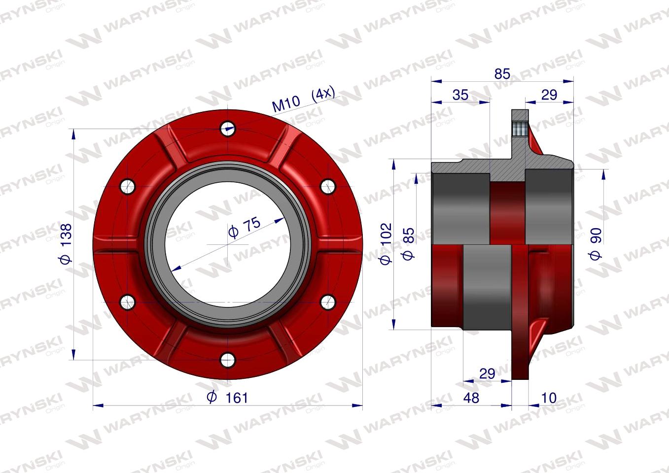 Piasta talerza ślizgowa zastosowanie Kosiarka rotacyjna polska Waryński