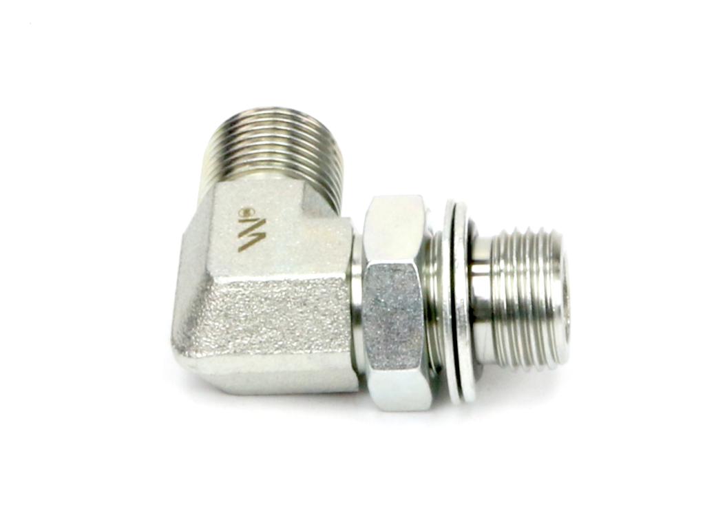 Kolanko hydrauliczne nastawne calowe BB 3/8" x 3/8" BSP z regulacją Waryński