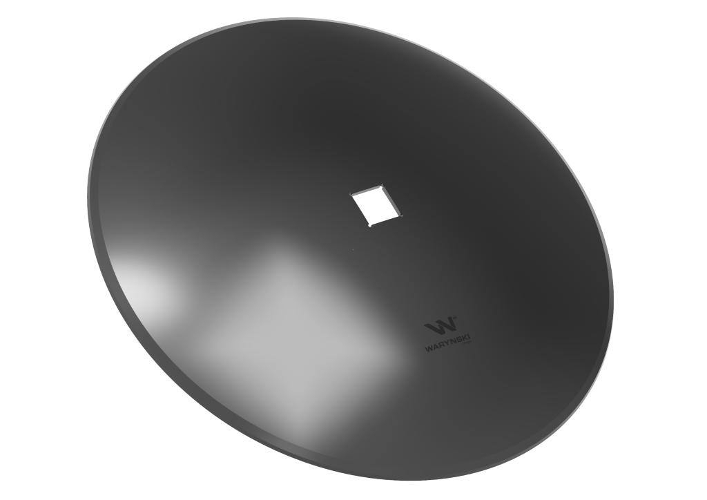 Talerz gładki fi 610 otwór 40x40 stal borowa WARYŃSKI R