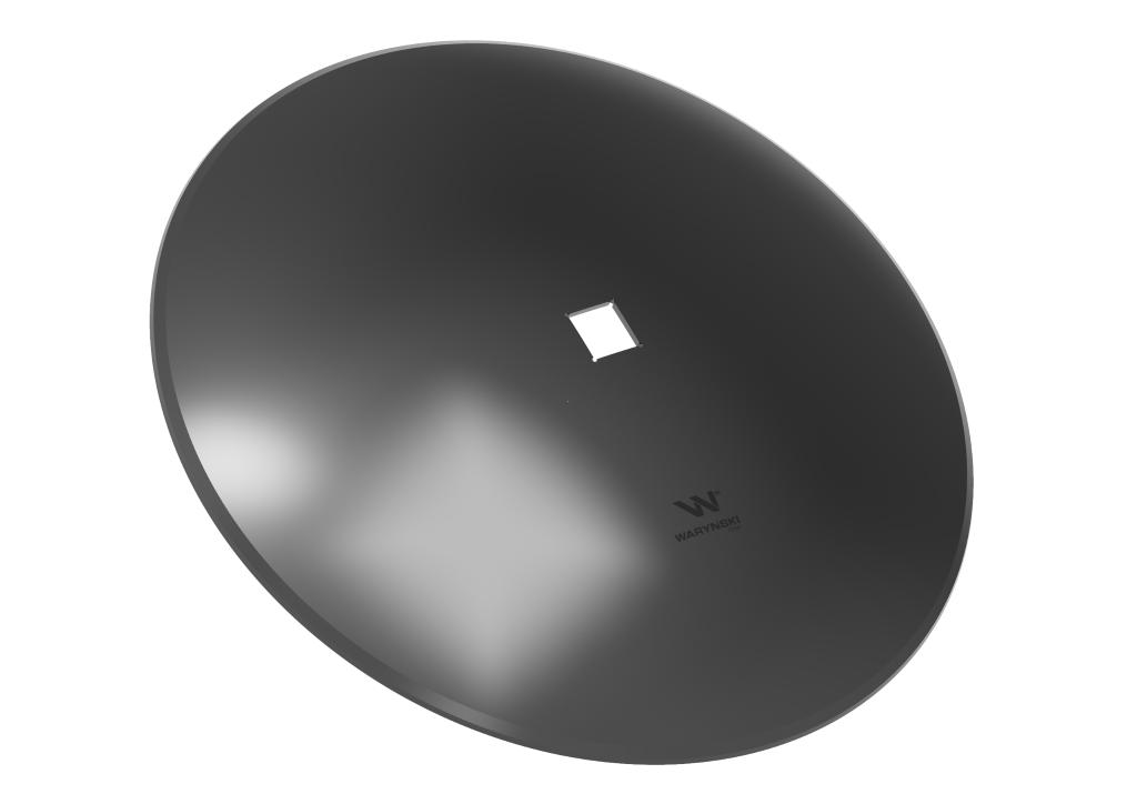 Talerz gładki fi 660 otwór 40x40 stal borowa WARYŃSKI R
