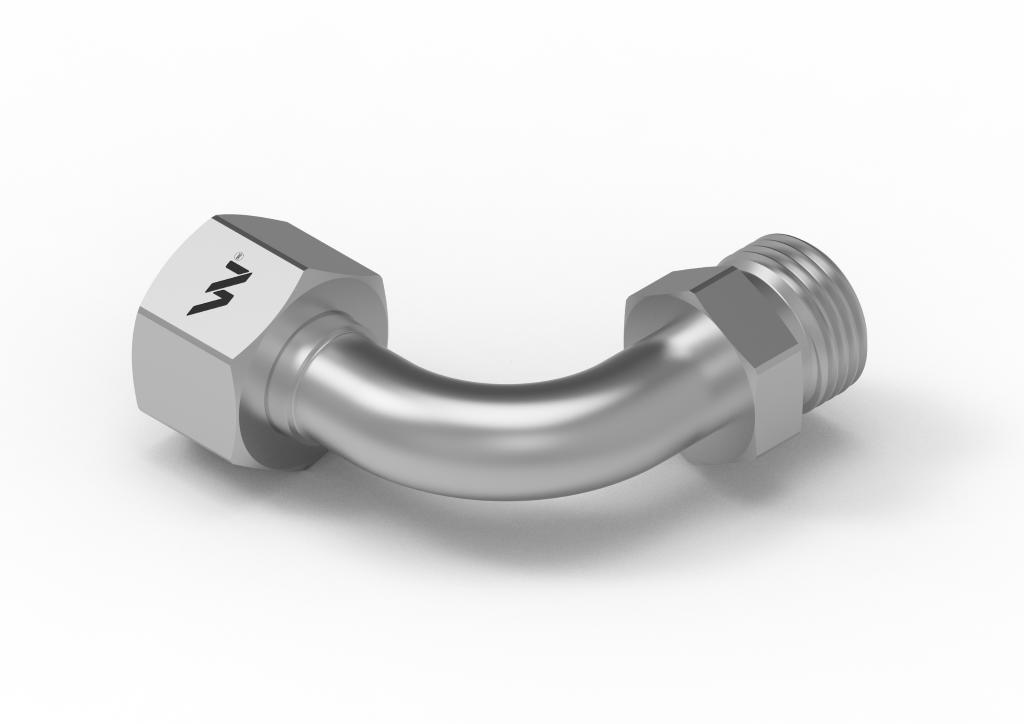 Kolanko hydrauliczne metryczne łukowe AB M18x1.5 12L (XEVW) Waryński ( sprzedawane po 10 )