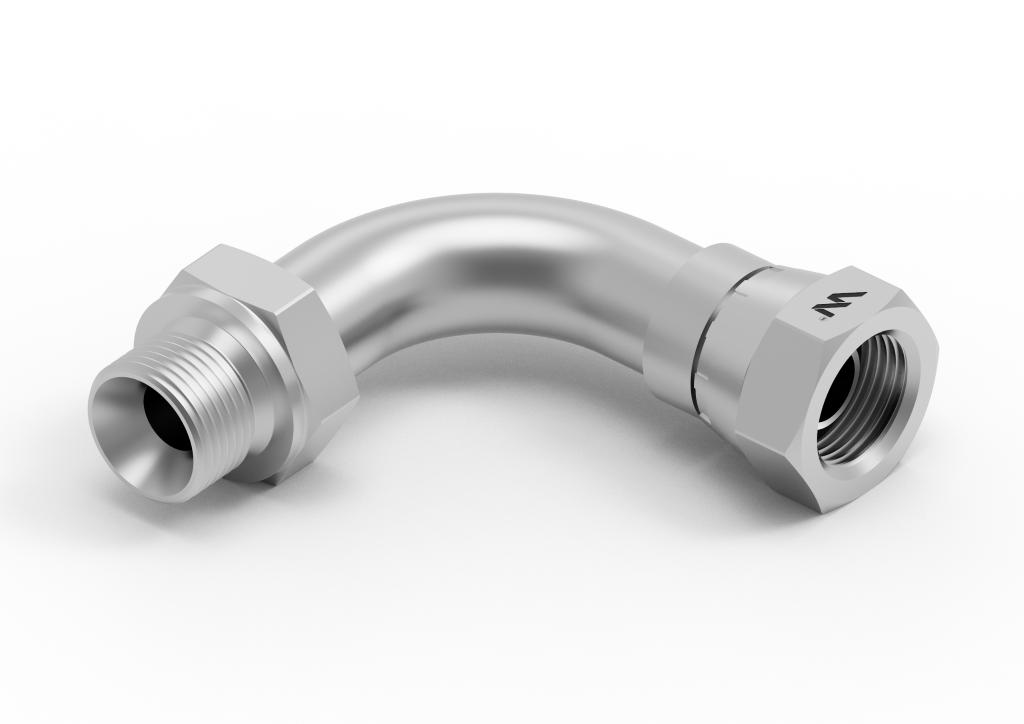 Kolanko hydrauliczne metryczne łukowe AB M20x1.5 (60 stopni) (XEVW) Waryński ( sprzedawane po 10 )
