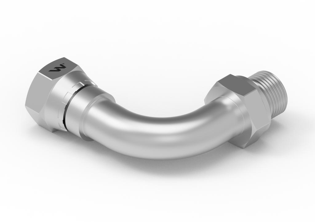 Kolanko hydrauliczne metryczne łukowe AB M20x1.5 (60 stopni) (XEVW) Waryński ( sprzedawane po 10 )
