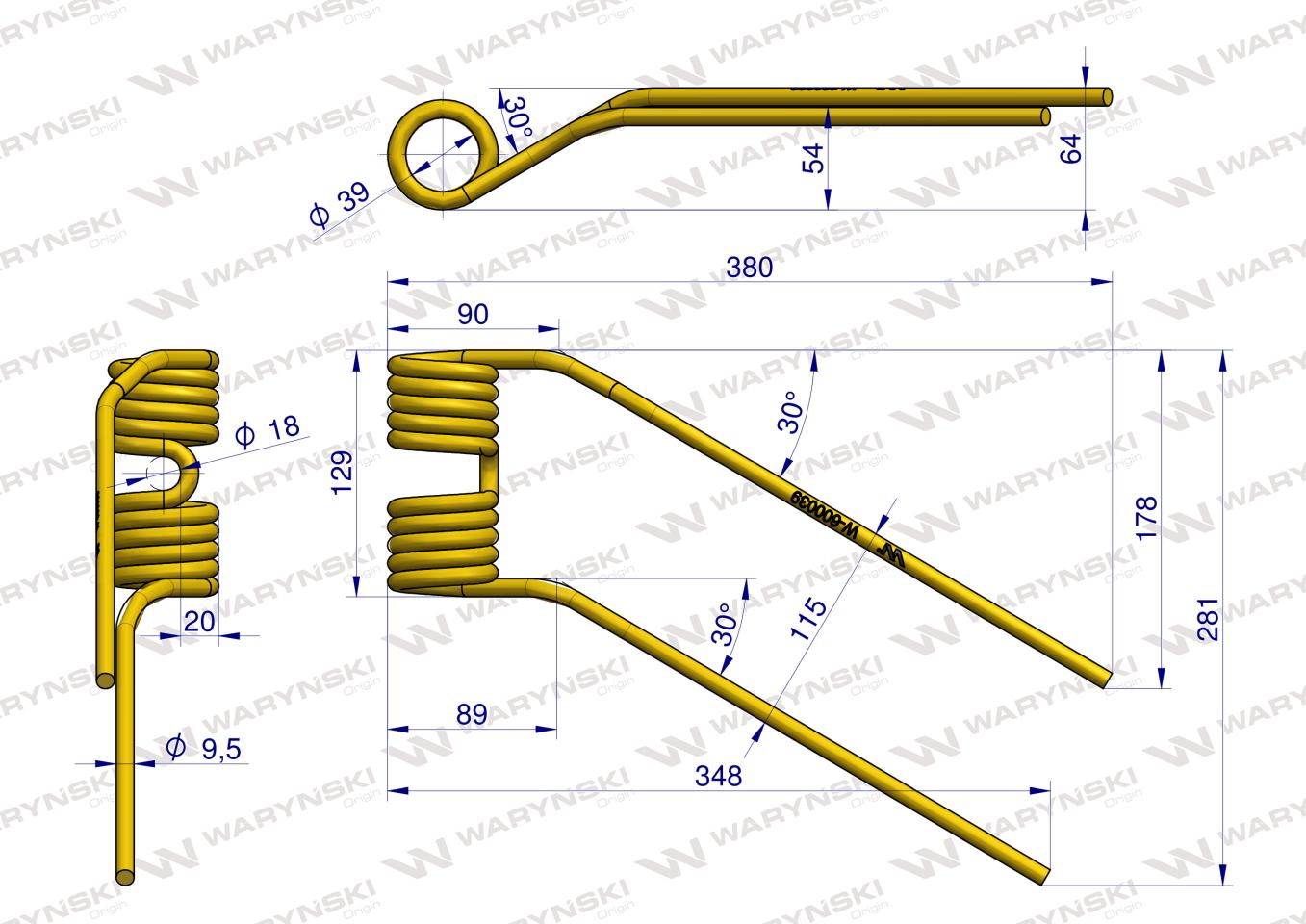 Palec karuzelowy  zastosowanie Niemeyer WARYŃSKI W-600039