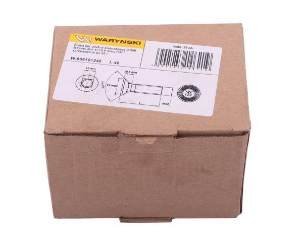 Śruba kpl. płużna podsadzana D 608 M12x75 mm kl.10.9 Waryński ( sprzedawane po 25 )