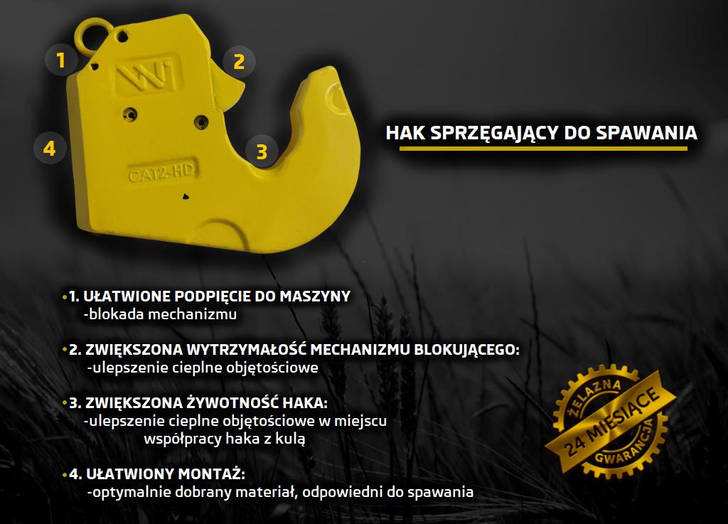 Hak szybkosprzęg końcówka do spawania Cat-2HD WARYŃSKI