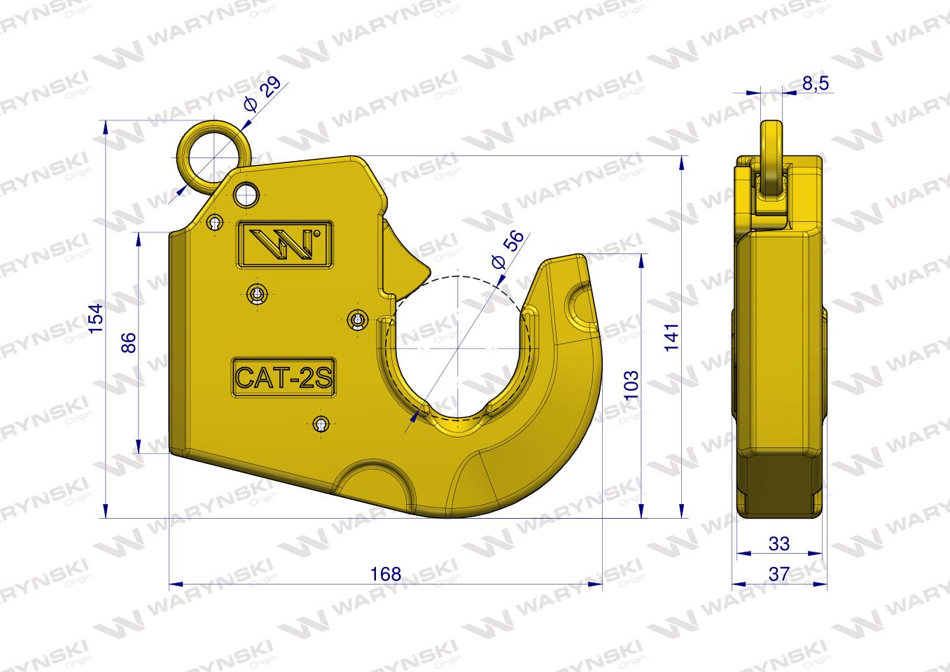 Hak szybkosprzęg końcówka do spawania Cat-2S lekka WARYŃSKI