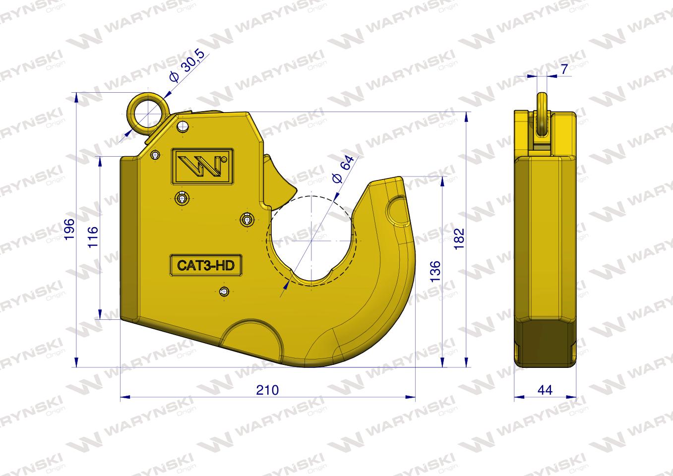 Hak szybkosprzęg końcówka do spawania Cat-3HD WARYŃSKI