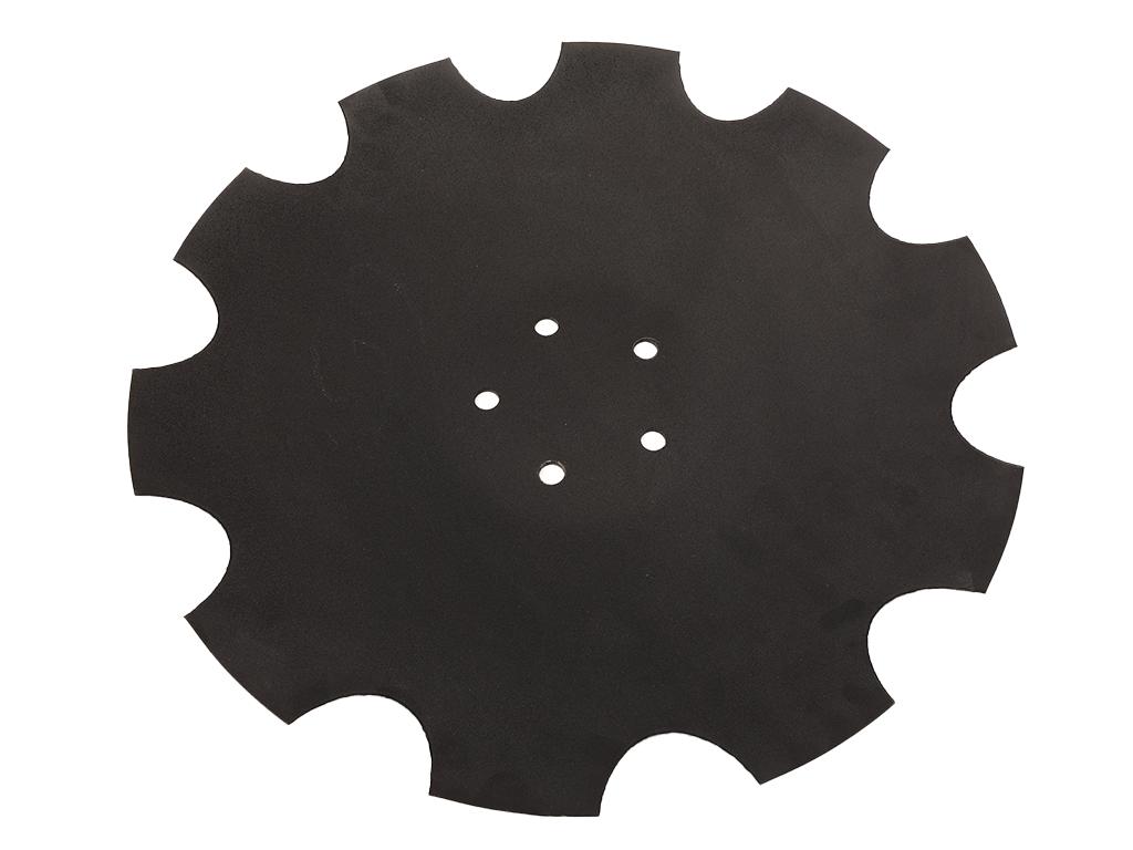 Talerz, uzębiony Z-10 fi 460 mocowanie 5/98 grubość 3,5 mm stal borowa prosta piasta, Waryński