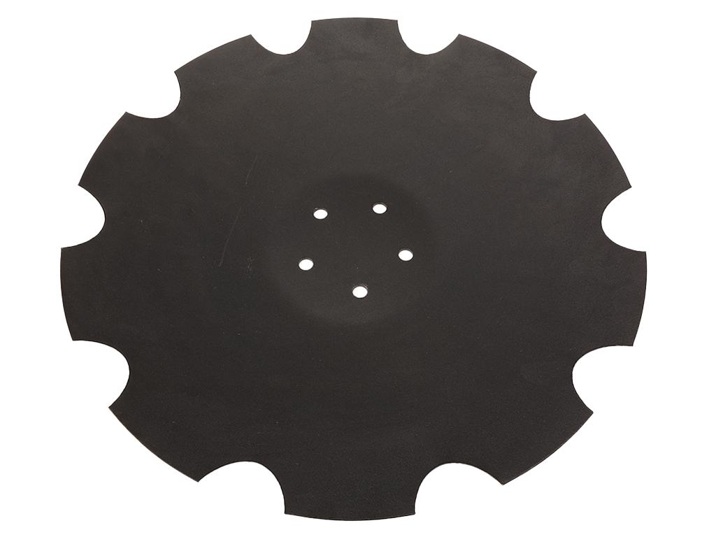 Talerz, uzębiony Z-10 fi 510 mocowanie 5/98 grubość 4 mm stal borowa prosta piasta, Waryński