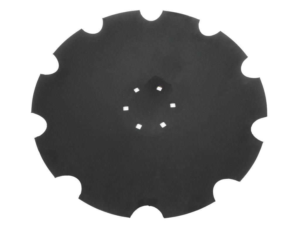 Talerz, uzębiony Z-10 fi 560 mocowanie 6/120 grubość 4,5 mm stal borowa prosta piasta, Tolmet, Waryński