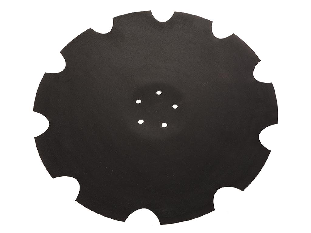 Talerz, uzębiony Z-10 fi 560 mocowanie 5/98 grubość 4,5 mm stal borowa prosta piasta, Waryński