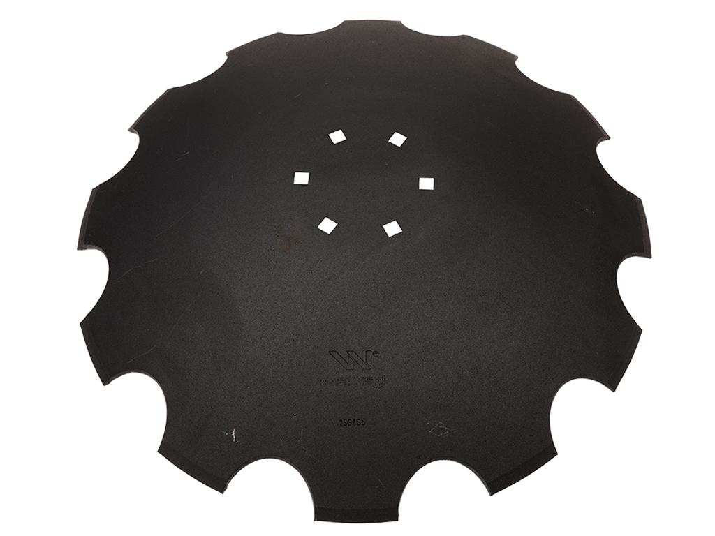 Talerz, uzębiony Z-12 fi 610 mocowanie 6/120 grubość 6 mm stal borowa prosta piasta, Tolmet, Waryński