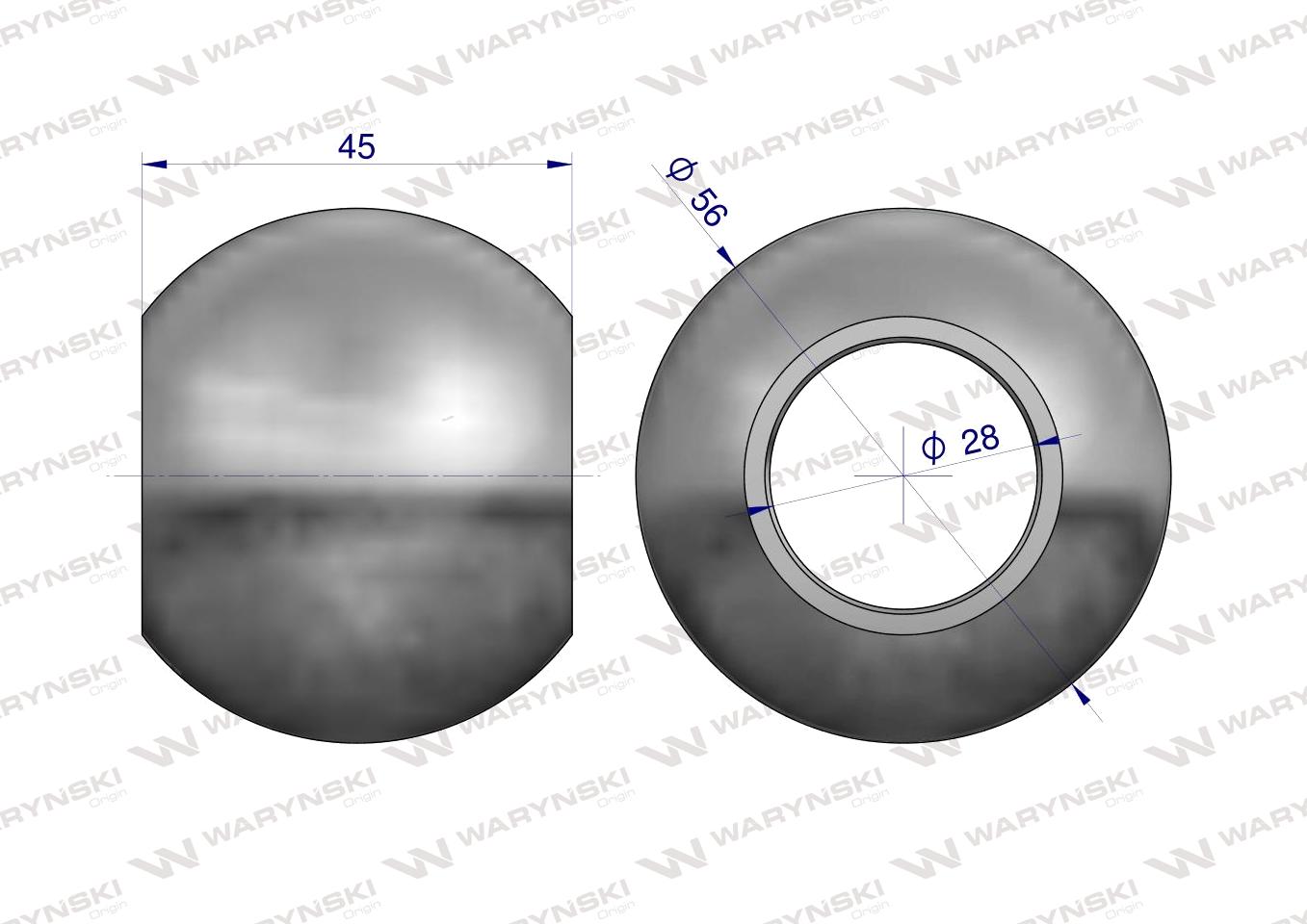 Kula hartowana  kat. 2 56X28X45 Waryński