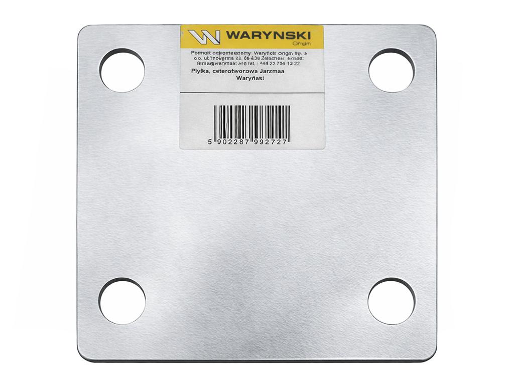 Płytka, czterotworowa Jarzma M12 110, Waryński