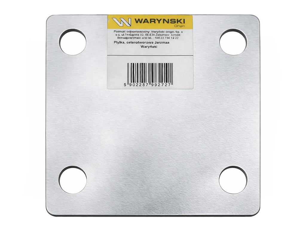 Płytka, czterotworowa Jarzma M12 90, Waryński