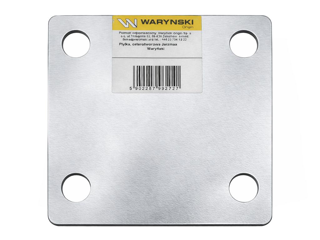 Płytka, czterotworowa Jarzma M14 120, Waryński