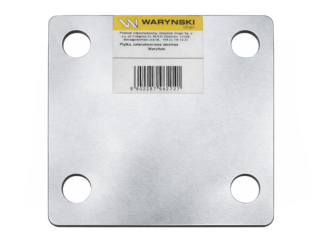 Płytka, czterotworowa Jarzma M8 66, Waryński