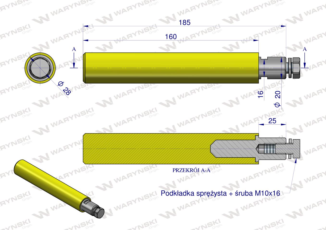Palec poliuretanowy zastosowanie 07601623 Grimme WARYŃSKI