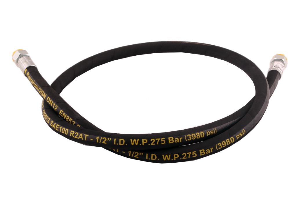 Przewód hydrauliczny 275 bar gwint M22x1.5 proste L-1700mm DN12-2SN (AA-13-1700; P11P11) 27.5MPa Waryński