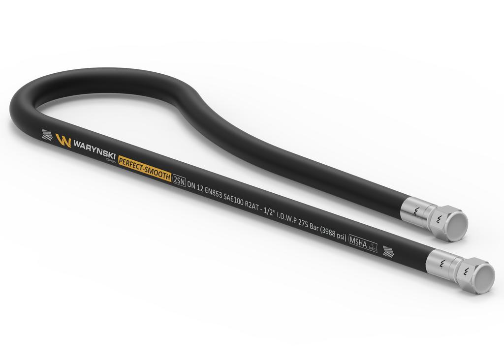 Przewód hydrauliczny gładki z uszczelnieniem - 275bar gwint M22x1.5 proste L-3500mm DN12-2SN (AA-13-3500; P11P11) Waryński