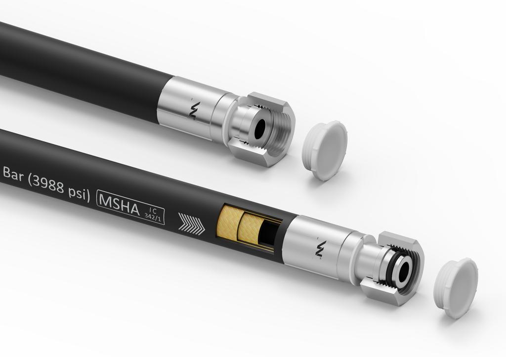 Przewód hydrauliczny gładki z uszczelnieniem - 275 bar gwint M22x1.5 prosta stożek/prosta płasko  L-500mm DN12-2SN 27.5MPa Waryński