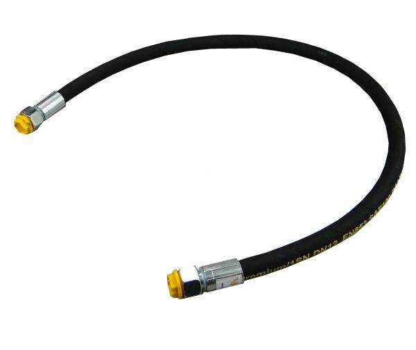 Przewód hydrauliczny 160 bar gwint M22x1.5 prosta płasko/prosta płasko L-710mm DN12-1SN 16.0MPa Przyczepa Waryński