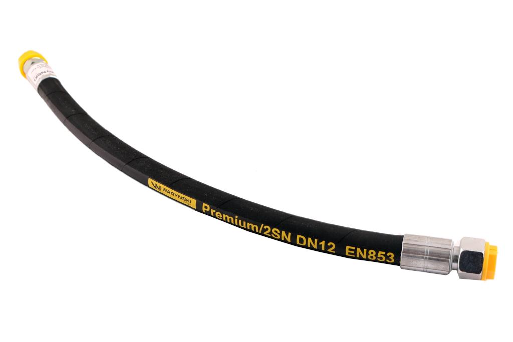 Przewód hydrauliczny 275 bar gwint M22x1.5 proste L-500mm DN12-2SN 7214/07-103/0 . 7214/07-74-000/0 Cyklop Troll (AB-13-500; P11P21)  27.5MPa Waryński