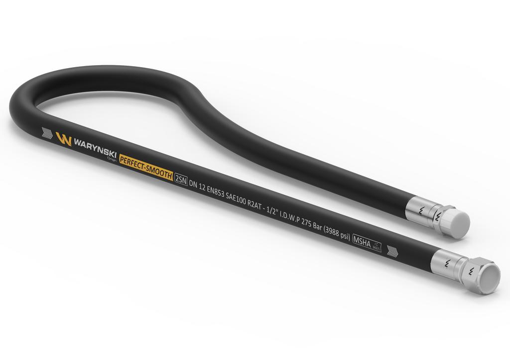 Przewód hydrauliczny gładki z uszczelnieniem - 275 bar gwint M22x1.5 proste L-800mm DN12-2SN 7214/07-082/0 . 7214/07-083/0 Cyklop (AB-13-800; P11P21)  27.5MPa Waryński