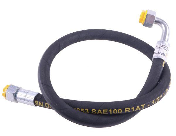 Przewód hydrauliczny gwint M22x1.5 prosta/90 stopni (kolanko) L-1000mm DN12-1SN (AK-13-1000; P11P12) 16.0MPa Waryński
