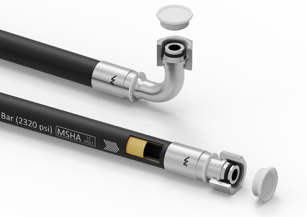 Przewód hydrauliczny gładki z uszczelnieniem - gwint M22x1.5 prosta/90 stopni (kolanko) L-1500mm DN12-1SN (AK-13-1500; P11P12) 16.0MPa Waryński