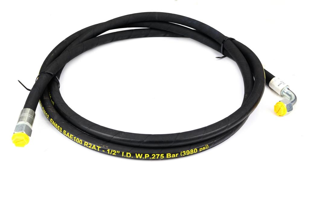 Przewód hydrauliczny 275 bar gwint M22x1.5 prosta/90 stopni L-3500mm DN12-2SN (AK-13-3500; P11P12) 27.5MPa Waryński