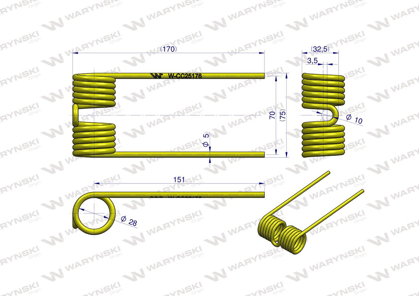 Palec podbieracza zastosowanie John Deere CC25176 Waryński